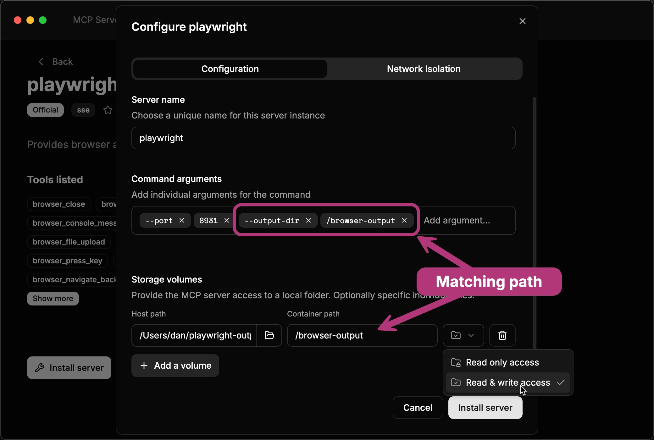 Filesystem MCP server UI Filesystem MCP server UI